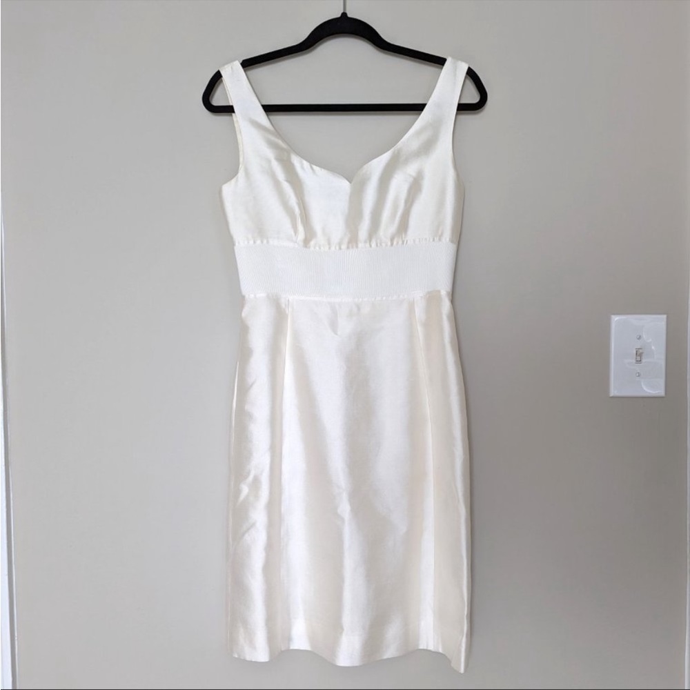 Kate Spade Wedding Belles Ivory Bow Back Mini Dress
